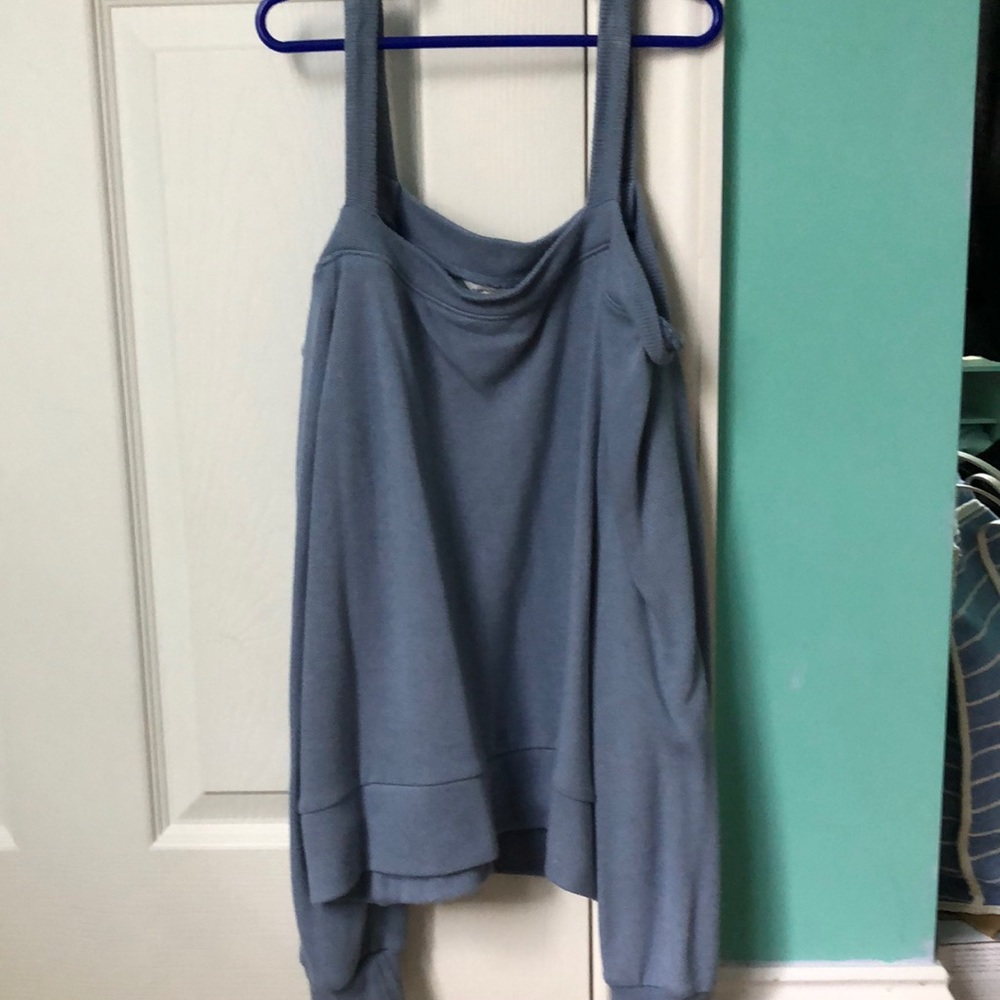 A soft off the shoulder shirt